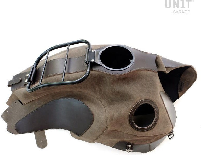 Unitgarage / ユニットガレージ Tank cover in waxed suede with luggage rack | 2022