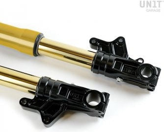 Unitgarage / ユニットガレージ Ohlins USD fork kit High + Unitgarage / ユニットガレージ triple clamp | 2904gold