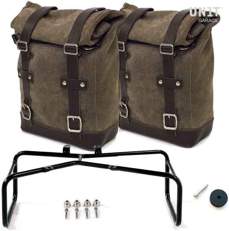 Unitgarage / ユニットガレージ Two Waxed suede Side Panniers + Double Subframe NineT | 2xU002-1626-A2