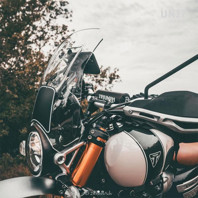 Unitgarage / ユニットガレージ Windshield with GPS support for Triumph 1200 XC-XE | 3105