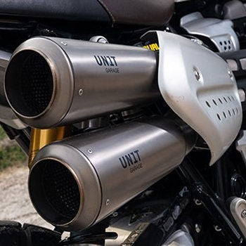 Unitgarage / ユニットガレージ Triumph 1200XC & XE Headpipe without catalitic converter in inox | 3133-3134-2xU021DX