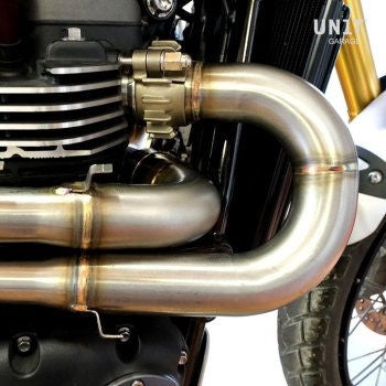 Unitgarage / ユニットガレージ Headpipe Triumph without catalitic converter in inox | 3134