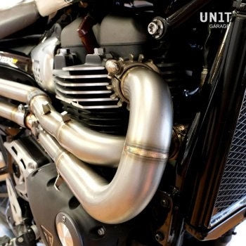 Unitgarage / ユニットガレージ Headpipe Triumph without catalitic converter in inox | 3134