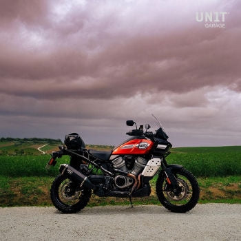 Unitgarage / ユニットガレージ HD Pan America Titanium Black exhaust With OEM cover | 3300-with-oem-cover