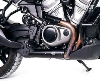 Unitgarage / ユニットガレージ Heat shield for HD Pan America catalyst without central stand | 3301-without-central-stand