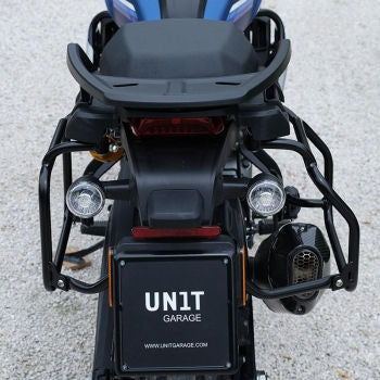 Unitgarage / ユニットガレージ Inox Subframes for Atlas aluminum side panniers HD Pan America | 3306-BL