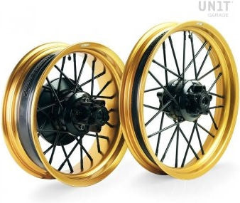 Unitgarage / ユニットガレージ Gold pair of spoked wheels R18 R18 B Transcontinental 24M9 | 3408
