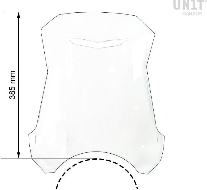 Unitgarage / ユニットガレージ Universal Windshield for round headlight | A-11410