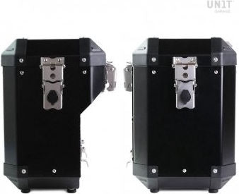 Unitgarage / ユニットガレージ Pair of aluminium Panniers Atlas 47L+41L | AL2C-BL