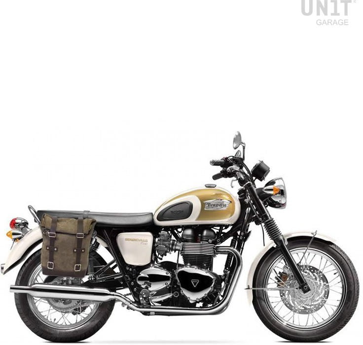 Unitgarage / ユニットガレージ Waxed Suede Side Pannier + Right Subframe Triumph T100 Bonneville (2001-2016) | U002-1005DX