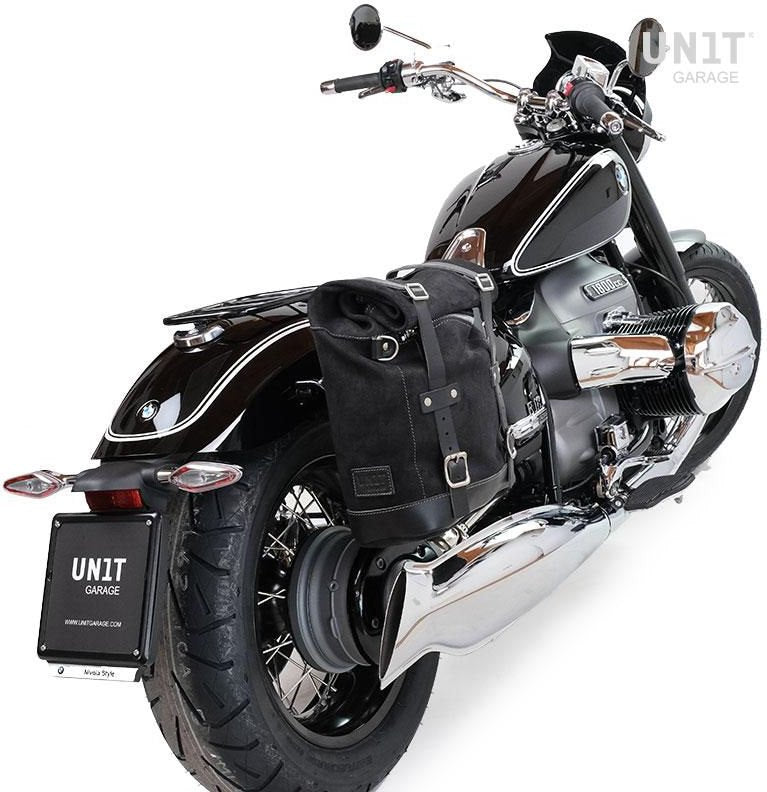 Unitgarage / ユニットガレージ Waxed suede Side Pannier + R18 frame for Fishtail exhaust | U002-3401