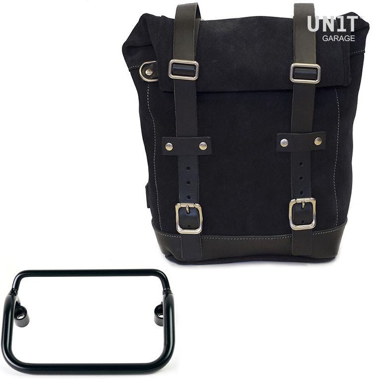 Unitgarage / ユニットガレージ Waxed suede Side Pannier + R18 frame for Fishtail exhaust | U002-3401