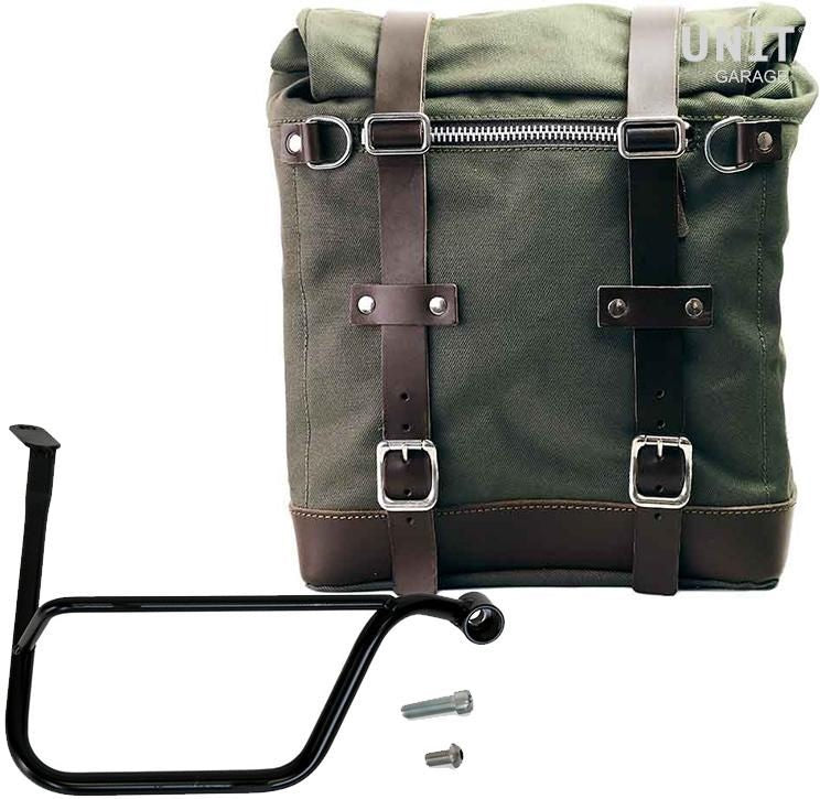 Unitgarage / ユニットガレージ Canvas Side Pannier Scram 22L-30L + Right Subframe Triumph Thruxton & Thruxton R 1200 (2016 until now) | U201-1020DX