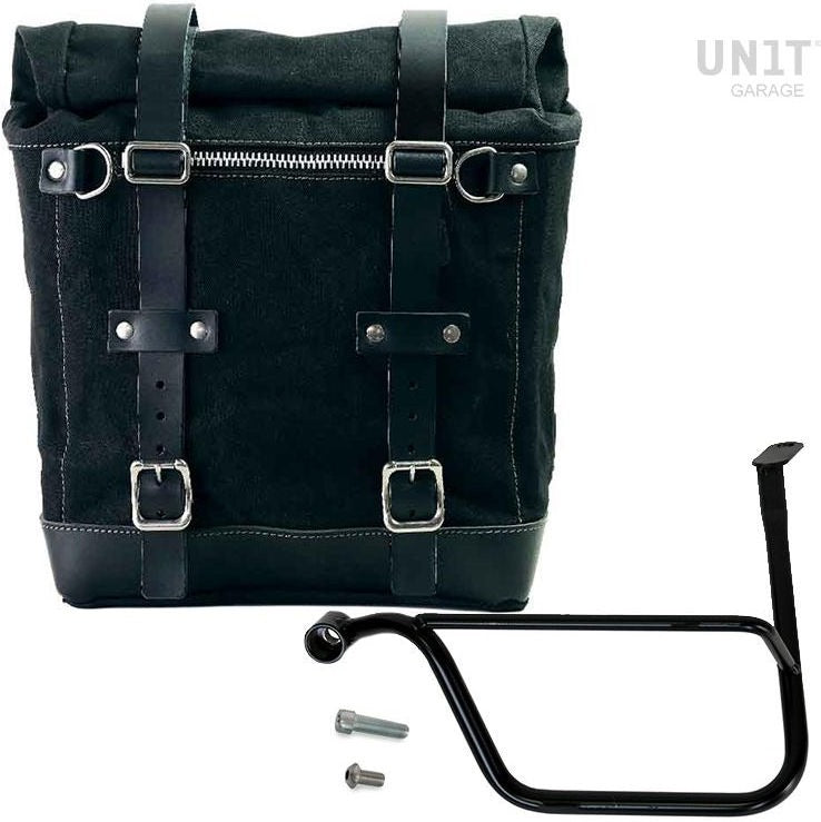 Unitgarage / ユニットガレージ Canvas Side Pannier Scram 22L-30L + Left Subframe Triumph Thruxton & Thruxton R 1200 (2016 until now) | U201-1020SX