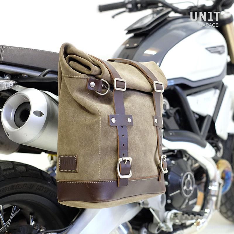 Unitgarage / ユニットガレージ Waxed suede side pannier Scram 22L-30L + Right Subframe Ducati Scrambler 1100 | U202-1010DX