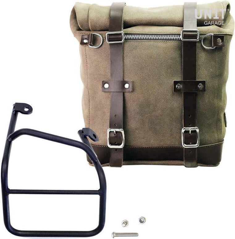 Unitgarage / ユニットガレージ Waxed suede side pannier Scram 22L-30L + Right Subframe Ducati Scrambler 1100 | U202-1010DX