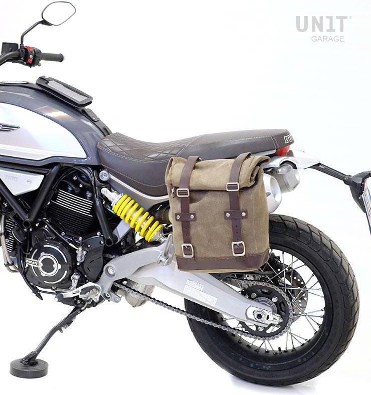 Unitgarage / ユニットガレージ Waxed suede side pannier Scram 22L-30L + Left Subframe Ducati Scrambler 1100 | U202-1010SX