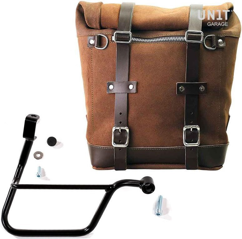 Unitgarage / ユニットガレージ Waxed suede side pannier Scram 22L-30L + Right Subframe Triumph T100 (2017 until now) | U202-1011DX