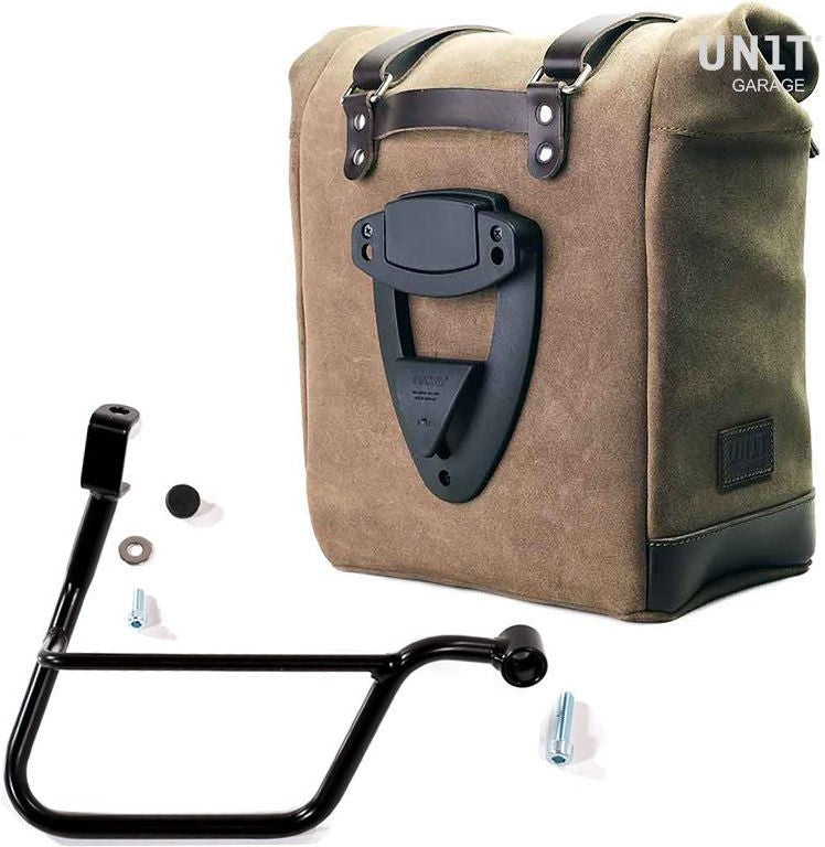 Unitgarage / ユニットガレージ Waxed suede side pannier Scram 22L-30L + Right Subframe Triumph T100 (2017 until now) | U202-1011DX