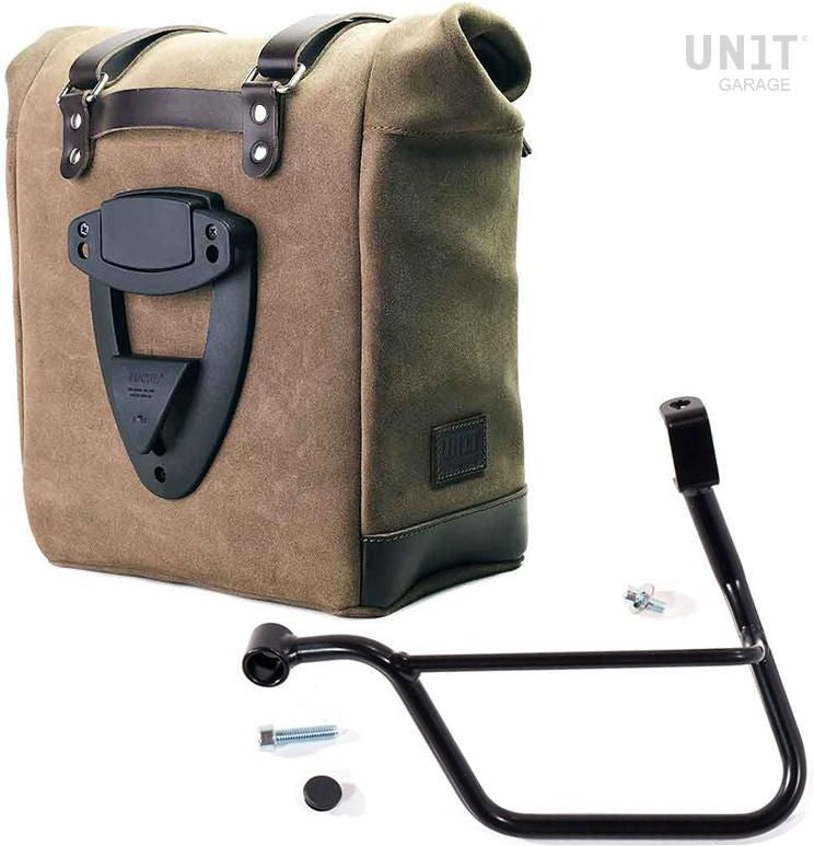 Unitgarage / ユニットガレージ Waxed suede side pannier Scram 22L-30L + Left Subframe Triumph T100 (2017 until now) | U202-1011SX