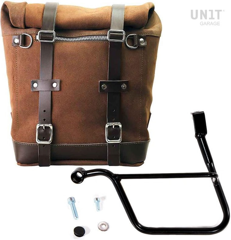 Unitgarage / ユニットガレージ Waxed suede side pannier Scram 22L-30L + Left Subframe Triumph Street 900 Series (2017 until now) | U202-1013SX