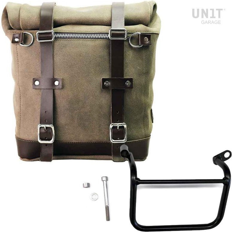 Unitgarage / ユニットガレージ Waxed suede side pannier Scram 22L-30L + Left Subframe Triumph Scrambler 1200 XC_XE (2019 until now) | U202-1019SX