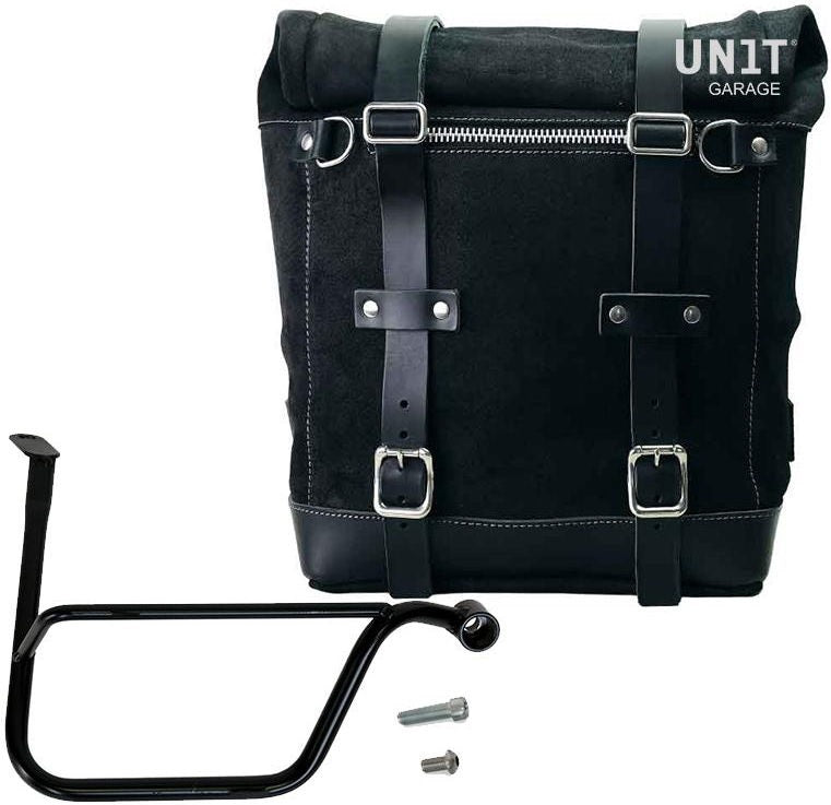 Unitgarage / ユニットガレージ Waxed suede side pannier Scram 22L-30L + Right Subframe Triumph Thruxton & Thruxton R 1200 (2016 until now) | U202-1020DX