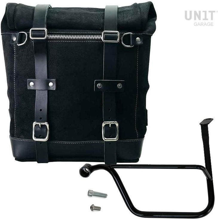 Unitgarage / ユニットガレージ Waxed suede side pannier Scram 22L-30L + Left Subframe Triumph Thruxton & Thruxton R 1200 (2016 until now) | U202-1020SX