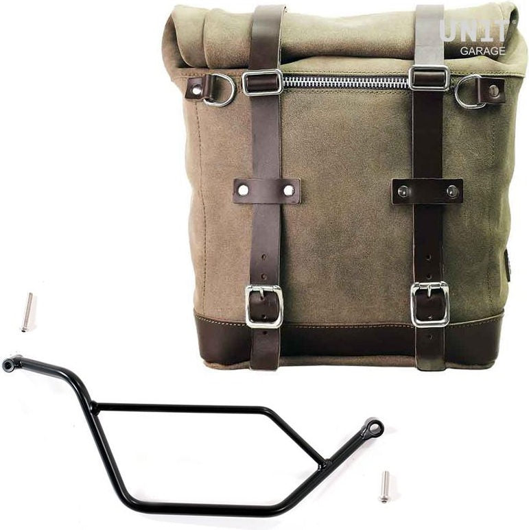 Unitgarage / ユニットガレージ Waxed suede side pannier Scram 22L-30L + Right subframe Bmw GS 850/1100/1150 e AD | U202-1524DX