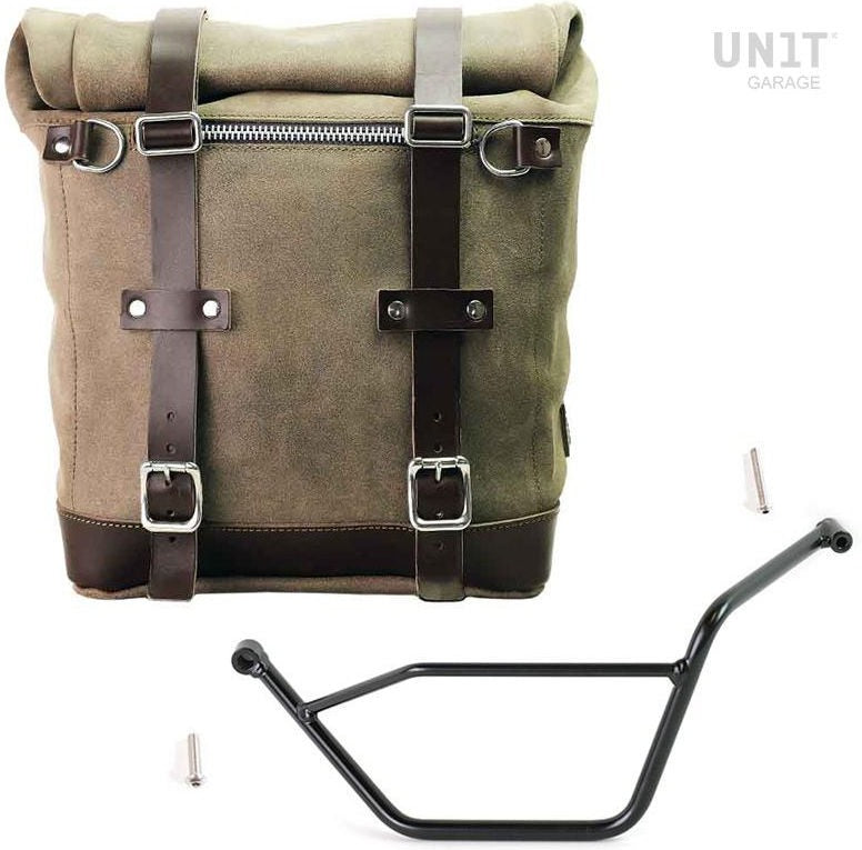 Unitgarage / ユニットガレージ Waxed suede side pannier Scram 22L-30L + Left subframe Bmw GS 850/1100/1150 e AD | U202-1524SX