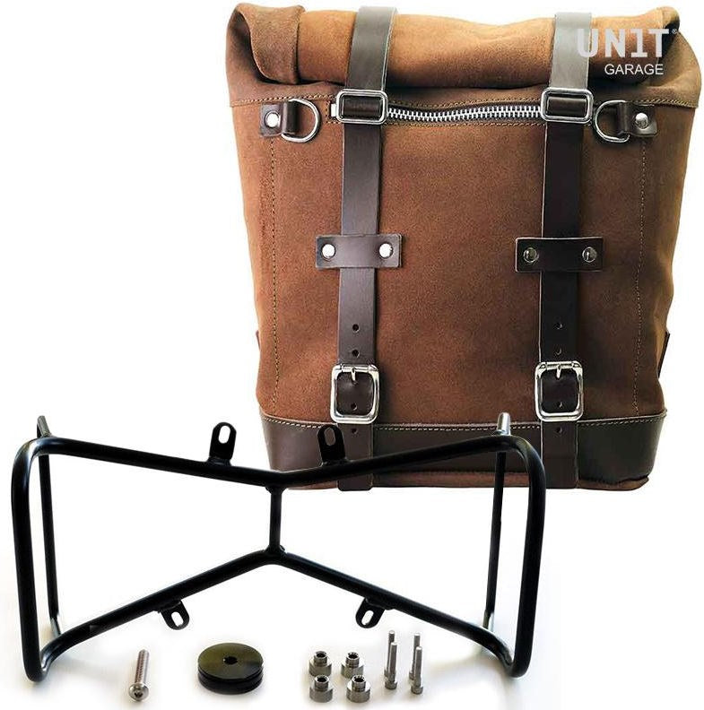 Unitgarage / ユニットガレージ Waxed suede side pannier Scram 22L-30L + Symmetrical Double Subframe NineT | U202-1632-A2