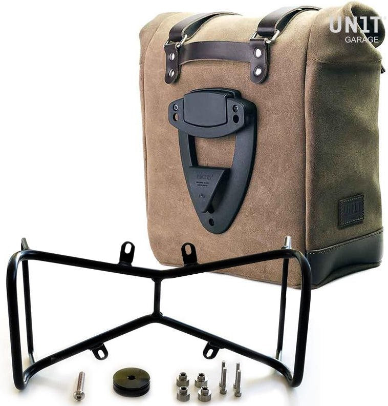 Unitgarage / ユニットガレージ Waxed suede side pannier Scram 22L-30L + Symmetrical Double Subframe NineT | U202-1632-A2