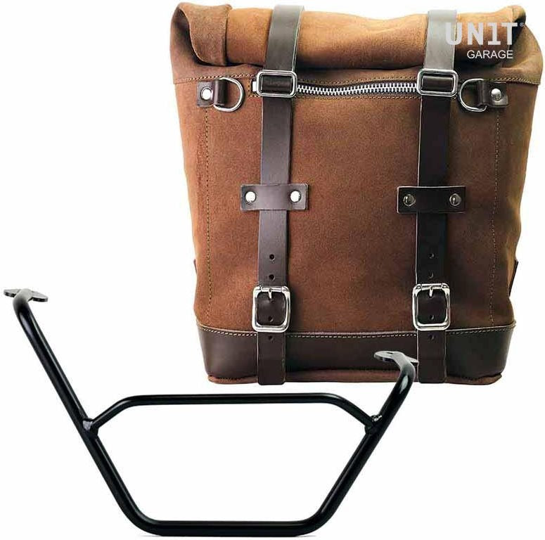 Unitgarage / ユニットガレージ Waxed suede side pannier Scram 22L-30L + Right subframe R1200 GS LC | U202-1901DX