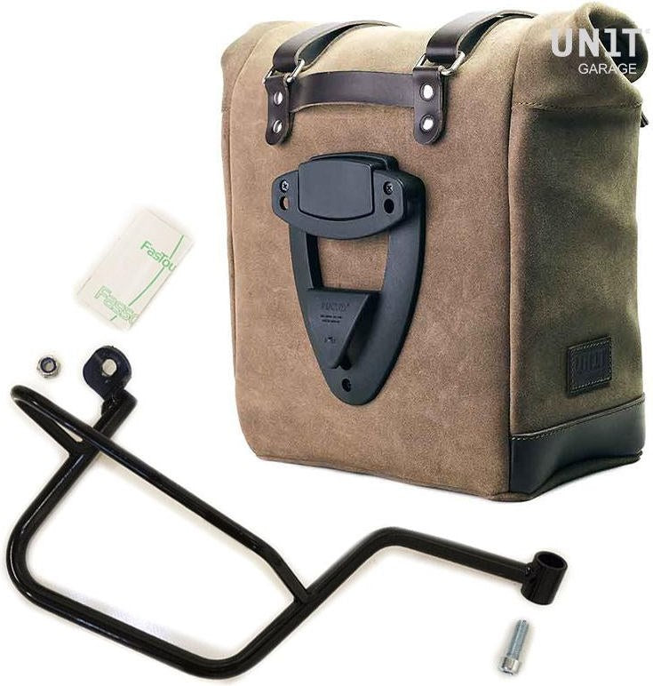 Unitgarage / ユニットガレージ Waxed suede side pannier Scram 22L-30L + Right Subframe Guzzi V7 | U202-2213DX