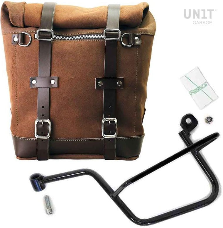 Unitgarage / ユニットガレージ Waxed suede side pannier Scram 22L-30L + Left Subframe Guzzi V7 | U202-2213SX