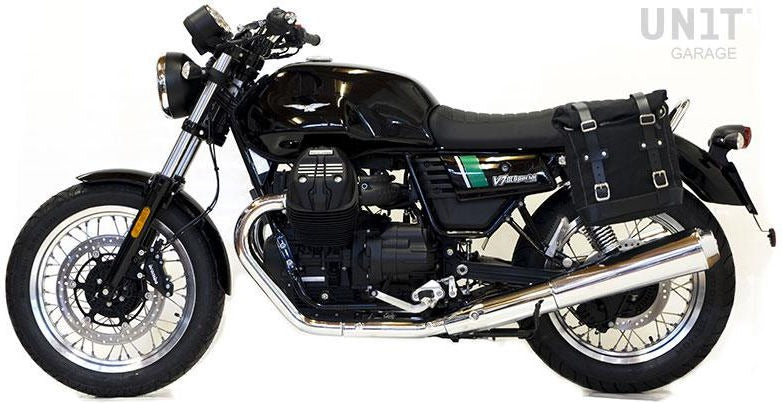 Unitgarage / ユニットガレージ Waxed suede side pannier Scram 22L-30L + Left Subframe Guzzi V7 | U202-2213SX