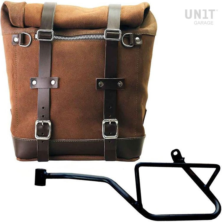 Unitgarage / ユニットガレージ Waxed suede side pannier Scram 22L-30L + Left Subframe Guzzi V7_850 | U202-2216SX