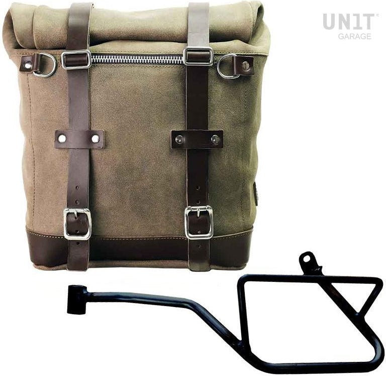 Unitgarage / ユニットガレージ Waxed suede side pannier Scram 22L-30L + Left Subframe Guzzi V7_850 | U202-2216SX