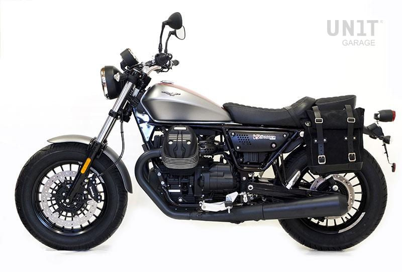 Unitgarage / ユニットガレージ Waxed suede side pannier Scram 22L-30L + Left Subframe Guzzi V9 Bobber | U202-2250SX