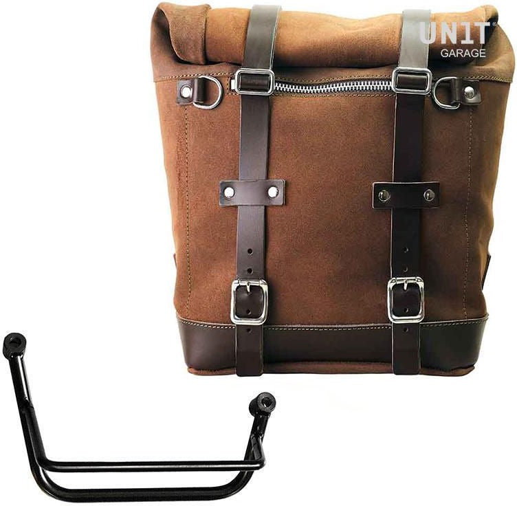 Unitgarage / ユニットガレージ Waxed suede side pannier Scram 22L-30L + Right Subframe Guzzi V85 TT | U202-2251DX