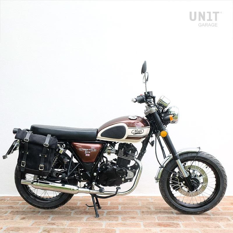 Unitgarage / ユニットガレージ Waxed suede side pannier Scram 22L-30L + Right Subframe Mash | U202-2600DX