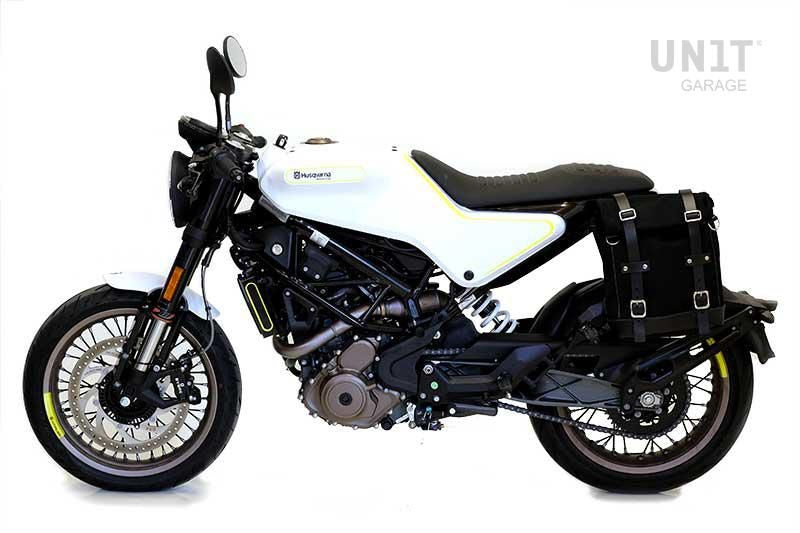 Unitgarage / ユニットガレージ Waxed suede side pannier Scram 22L-30L + Subframe husqvarna 401 (2017-2019) | U202-3000