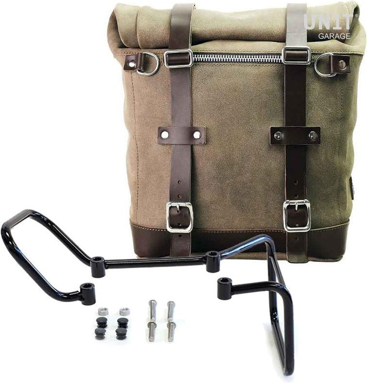 Unitgarage / ユニットガレージ Waxed suede side pannier Scram 22L-30L + Subframe husqvarna 401 (2017-2019) | U202-3000