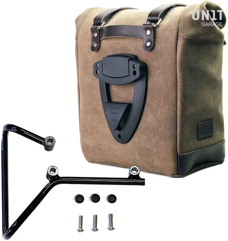 Unitgarage / ユニットガレージ Waxed suede side pannier Scram 22L-30L + Subframe husqvarna svartpilen 701 | U202-3002