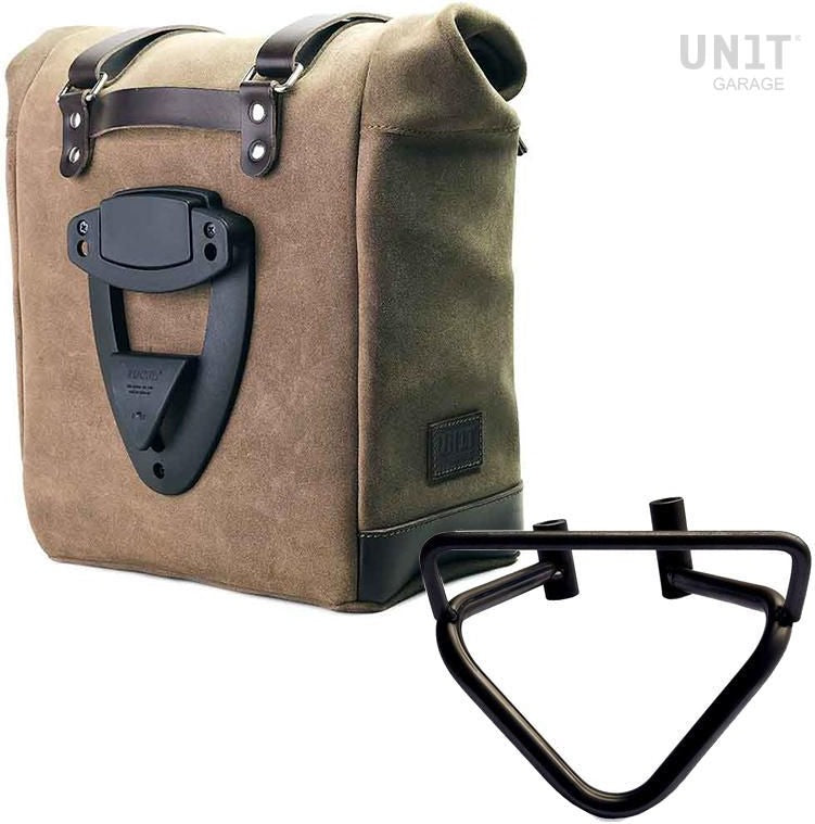 Unitgarage / ユニットガレージ Waxed suede side pannier Scram 22L-30L + Left Subframe husqvarna 401 (2020 until now) | U202-3003SX
