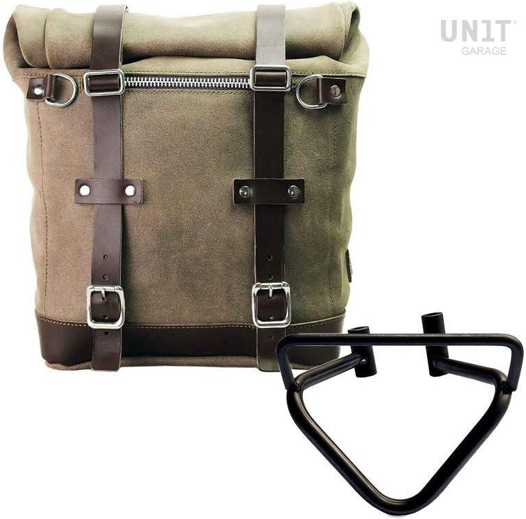 Unitgarage / ユニットガレージ Waxed suede side pannier Scram 22L-30L + Left Subframe husqvarna 401 (2020 until now) | U202-3003SX