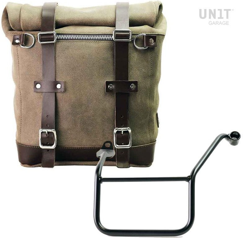 Unitgarage / ユニットガレージ Waxed suede side pannier Scram 22L-30L + Left Subframe Yamaha | U202-3208SX