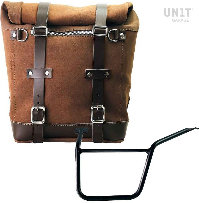 Unitgarage / ユニットガレージ Waxed suede side pannier Scram 22L-30L + Left Subframe Pan America 1250 | U202-3304SX