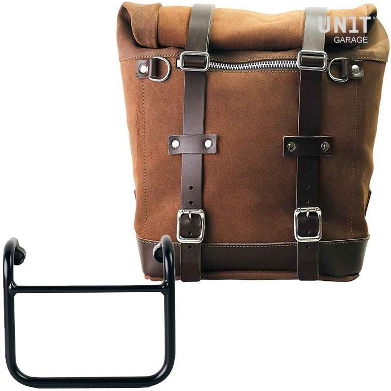 Unitgarage / ユニットガレージ Waxed suede side pannier Scram 22L-30L + Subframe R18 for Straight pipe exhaust | U202-3400