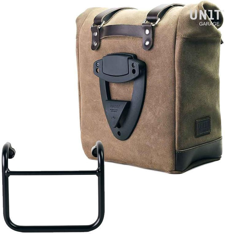 Unitgarage / ユニットガレージ Waxed suede side pannier Scram 22L-30L + Subframe R18 for Straight pipe exhaust | U202-3400